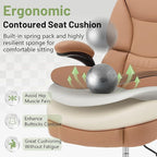 500LBS Drafting Chair, High Back Safer Standing Desk Chair, Executive Tall Office Chair with Flip-up Armrests, Upholstered PU Leather Task Chair, Ergonomic Seat with Adjustable Height&Foot Ring, Brown