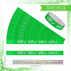 Teling 500 Pack VIP Plastic Wristbands Bracelets Party for Events VIP Custom Wristbands Plastic Bracelets Tear proof Waterproof Wrist Bands Arm Bands for Events Concerts