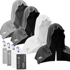 4 Pack Cooling Hoodie Towels for Neck and Face, UPF 50 Sun Protection & Instant Cooling, Ice Towels for Hot Weather, Soft Breathable Towel for Sport, Work Out, Gym, Camping & More Activities