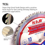 Circular Saw Blade Woodworking TA Series,10" 40-Tooth 5/8" Arbor, Triple Chip Grind Tooth,for Laminate, Melamine, Special Anti-Thermal Adhesion Coating on Cutting Edge, HDF 10" 40T TA