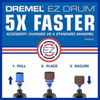 Dremel EZ727-01 EZ Lock Sanding & Grinding Rotary Tool Accessories Kit, 18-Piece Assorted Set - Perfect for Detail Sanding and Sharpening