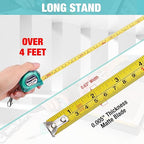 WORKPRO Mini Tape Measure, 2 Pcs 6FT Retractable Easy Reading Keychain Tape Measurement, Inch/Metric Scale Pocket Size Small Tape Measure for Engineer, Portable, ABS Protective Casing, Green
