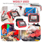 AIOMEST Megohmmeter 0.1MΩ-20GΩ Digital Insulation Resistance Tester with 50V/100V/250V/500V/1000V Output Voltage, Data Logging, 10V~600V AC/DC Voltmeter Megohm Meter w/Test Lead & Zipper Bag