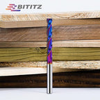 1/4 Upcut Spiral Router Bit 1/4 Inch Shank 2 inch Cutting Length with Extra Long Life Coating CNC Router Bits End Mill for Wood Cutting, Slot Mortise, Engraving