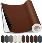 Shagoom Leather Repair Patch, Repair Patch Self Adhesive Waterproof, DIY Large Leather Patches for Couches, Furniture, Kitchen Cabinets, Wall （Light Brown, 3.5X79 Inch）