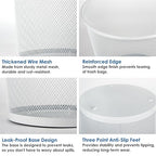 Office Mesh Trash Cans (10-Pack 6 Gal),Open Metal Wire Wastebaskets, Mesh Office Garbage Can, Waste Basket Trash Can for Near Desk,Recycling Garbage Container Bin for Home,School