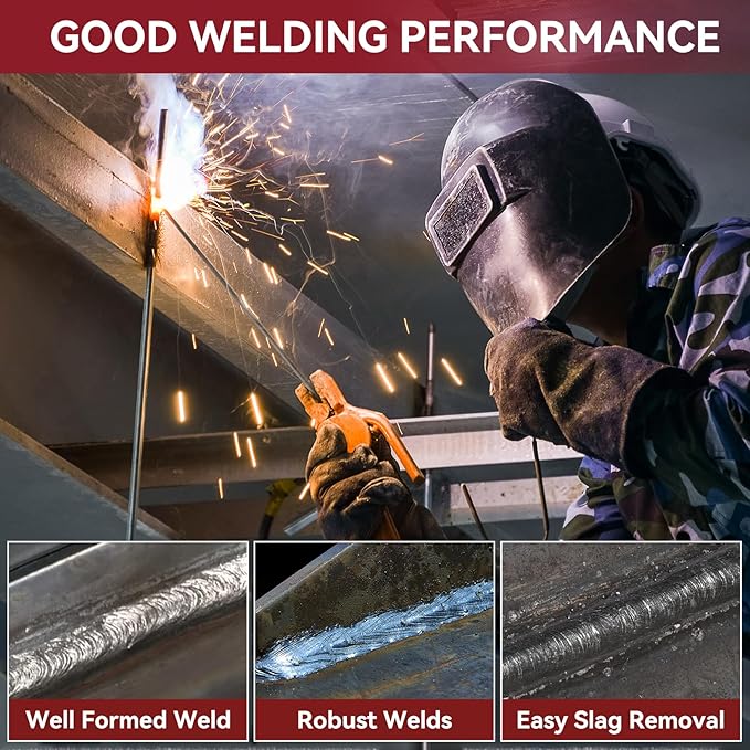 ARCCAPTAIN E7018 Welding Rod 3/32'' 10LB Low Hydrogen Carbon Steel Welding Sticks Electrodes, Welding Rods ARC Welding Equipment