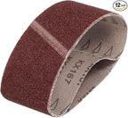 HARFINGTON 4 x 24 Inch Sanding Belts, 12 Pcs 40 Grits Aluminum Oxide Abrasive Belt Sander File Belt for Woodworking, Metal Polishing, Knife Sharpener