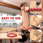 Flexible Router Edge Guide,Professional Router Templates for Woodworking Accessories,Flexible Curve Guide for Precise Thread Border, Curve and Arc Angle Positioning(RED 39INCH)
