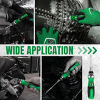 SK 22-in-1 Ratcheting Screwdriver with Nut Drivers, 216-P Multi-bit Screwdriver, Phillips, Slotted, Star, Square Bits Stored in Handle, Organized in Storage Toolbox