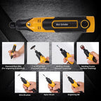 3.6V Cordless Mini Grinder Tool with Battery |55 Piece Accessory Kit (Diamond Burrs, Cut-Off Wheels, Buffing Wheels, Sanding Drums) for Engraving, Polishing, Cutting| Angle Grinder Set