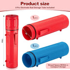 Zonon 2 Pcs Welding Rod Storage Tube 14 Inch Stick Electrode Storage Container Airproof Waterproof for Welding Rod Canister(Red and Blue)