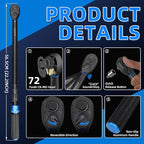 1/2-Inch Drive Click Torque Wrench, Dual-Direction Click Professional Torque Wrench 25-250FT.LB/33.9-339N.M, Dual Range Scales Graduated in FT.LB and N.M, Blue