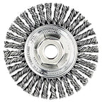 Weiler 13131 Stringer Bead Knot Wire Wheel, 4" Diameter x 3/16" W, 5/8-11 UNC, 0.02", 20000 rpm