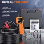 KZYEE KM601 Power Circuit Probe Kit, 12V-24V Automotive Circuit Tester with Battery Test, Multimeter, Oscilloscope, Fuel Injector, Short Circuit Finder, Component Activator, Current Probe, 30FT Cable