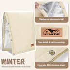 Backflow Preventer Insulation Cover - 2 Way Opening Pipe Insulation Cover for Irrigation Valve, Sprinkler Cover for Outside - Winter Freeze Protection Backflow Cover - 18" W x 34" H, Beige
