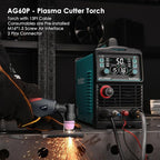 Pilot Arc Plasma Cutting Torch, AG60P 4 Meters High Frequency Air Plasma Cutting Torch AG60P Suitable for Plasma Cutter BTC500DP, BTC650DP, CUT55P (Red)