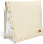 Backflow Preventer Insulation Cover - 2 Way Opening Pipe Insulation Cover for Irrigation Valve, Sprinkler Cover for Outside - Winter Freeze Protection Backflow Cover - 24" W x 24" H, Beige
