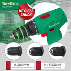 NEWBEAT Cordless Drill Set, 12V Power Drill Driver with Battery and Charger, 3/8" Keyless Chuck, 2 Variable Speed, 18+1 Torque Setting, Cordless Drill Driver Kit for Home and DIY Project