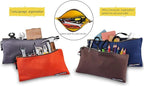 Canvas Tool Pouch Zipper Bag - 5 Pack Utility Bags Heavy Duty Metal Zippers Pouches with Carabiner, Multi Storage Organizer Clip on Tote Bags