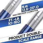 1/2-Inch Drive Click Torque Wrench, Torque Wrench 1/2 Drive 10-160FT.LB/13.6-217N.M with a XIPE Storage Tray, Blue