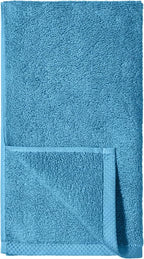 Amazon Basics Quick-Dry Hand Towels - 100% Cotton, 8-Pack, 28 x 16 inches, Lake Blue