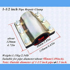 Water Pipe Repair Clamp for 1-1/2 inch Pipe(OD of Applied Pipe is 1.9 inch),Leak Sealer for Pipes and Plumbing,Length 4.72 inch,Suitable for PE/PPR/Steel/Iron Pipe