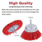 Rocaris 10 Pack Nylon Filament Abrasive Wire Brush Wheel & Cup Brush Set with 1/4 Inch Hex Shank, for Removal of Rust/Corrosion/Paint
