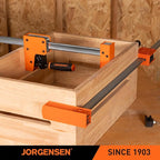 JORGENSEN 36-inch Bar Clamps, 90°Cabinet Master Parallel Jaw Bar Clamp Set, 2-pack
