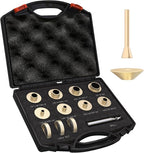 13 Pcs Brass Router Template Bushing Guide Set with Centering Cone, Fit Any Routers Sub-Base of The Porter Cable Style Router Bushing Guide Set with Carrying Case