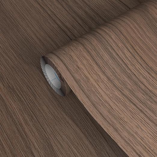 GSCIT Club Natural Walnut Wallpaper, 15.7 inch X 25ft Self Adhesive Wood Grain Repair Tape Patch for Tables, Chairs, Baseboards, Doors, Windows, Floors, Handicraft DIY.