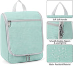 Della Gao Hanging Toiletry Bag for Men and Women, Portable Travel Makeup Bag Cosmetic Bag Toiletries Organizer, Bathroom Bag, Water Resistant Nylon - Green