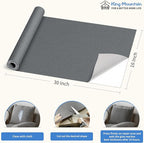 KING MOUNTAIN Canvas Repair Patch 16×30 Inch Self-Adhesive Waterproof Fabric Patch for Sofas, Tents, Furniture,Tote Bags, Car Seats (Charcoal Grey)
