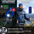Rechargeable Flashlights High Lumens - Super Bright Small Pocket Magnetic Flashlight, 8 Modes LED Tactical Flash Light, Dual Button Powerful Flashlight for Camping (1, Klein Blue)