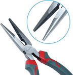 Long Nose Pliers 8 inch - Precision Needle Nose Pliers with Wire Cutters - Pack 1