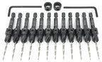 FTG USA Countersink Drill Bit Set for Wood with Tapered Drill Bit 12 Pc #4 (7/64")