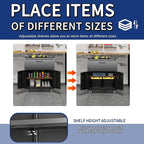 Metal Garage Storage Cabinet with Wheels,Locking Rolling Tool Cabinet with Drawers and Shelves for Home, Office, Garage & Workshop
