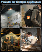 LED Work Light, Rechargeable Work Light with Magnet Base & Hanging Hook, 7000mAh Battery, Cordless Portable Work Lights, Small Bright for Car Repairing & Mechanics, Emergency, Outdoor