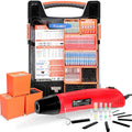 Kuject 820PCS Solder Seal Wire Connectors & Heat Shrink Tubing Kit with Heat Gun and Organizers, Waterproof Solder Stick Butt Connectors for Marine, Automotive and Truck Wiring, AWG 26-10