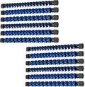 ALOANES 12 PC ABS Socket Organizer,1/2 inch, 3/8 inch, and 1/4 inch Drive Socket Rail Holders, Heavy Duty Socket Racks, Black Rails with Blue Clips