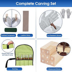 Wood Carving Tools, 26pcs Hand Carving Tool Set Wood Whittling Knife Kit with 3pcs Templates & 8pcs Wood Carving Knives 3 for DIY Sculpture Carpenter Experts & Beginners