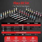 1/4" Socket Set, 43pcs Mini Ratchet Set, Metric Socket Wrench Set with S2 Bits, Small Ratchet, Compact Mechanic Tool Set for Car, Home & DIY Repairs(43pcs)