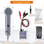 Tone Generator Kit, Wire Tracer Circuit Tester, Tone Tracing Probe Kit, 200EP High Accuracy Cable Tester, Line Finder Toner Inductive Amplifier Variable Tone Generator for Network