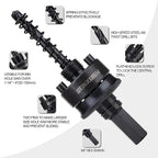 General Quick Change Hole Saw Mandrel, 7/16-Inch and 3/8 Inch Hole Saw Arbor with 3Pcs Central Drill/2PCS Hex wrench/2Pcs Spring