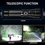 LED Flashlights High Lumens Rechargeable, 90,000 Lumens Brightest Handheld Flashlight, 5 Modes Powerful Multifunctional Flash Light Waterproof Flashlight for Home Camping