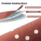 100 Grit 5 Inch Sanding Discs Hook and Loop Sandpaper, 150 PCS 8 Hole Adhesive Coarse Sand Paper for Random Orbital Sander
