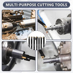 21PCS Indexable Lathe Turning Tools Set 1/2" 12mm Shanks,7Pcs Metal Turning Tool Holders & 14Pcs Carbide Inserts for Turning,Grooving,Threading,Boring bar,and Cutting Tool