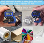 Digital Micrometer Measuring IndicatorMeasuring Range 0-10mm0.0005''/0.01 mm Measuring Indicator, Digital Thickness Gauge for Leather, Paper, Sheet Metal and More.（PT）