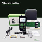 Coating Thickness Gauge Industrial-820 | High-Precision Magnetic & Eddy Current Tester | Measures Coatings on Magnetic & Non-Magnetic Metals | PC Data Transfer, Dual-Mode Probe, Alarm, Statistics