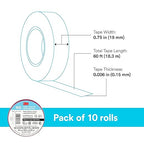 3M Temflex Multi-Purpose Vinyl Electrical Tape 165, Purple, 3/4 in x 60 ft (19 mm x 18 m), 10 Roll Pack